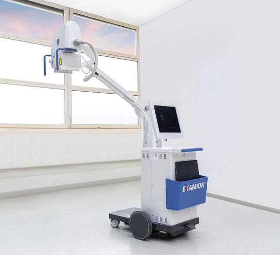 X-DRS Mobile 320 mit ausgefahrenem Röntgenstrahler X-DRS Mobile 320 mit ausgefahrenem Röntgenstrahler